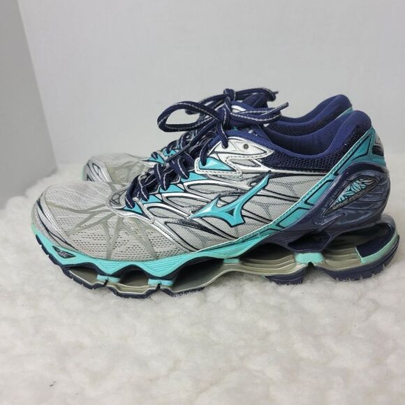 Mizuno Wave Prophecy 7.5 Women's Running Shoes Silver Grey J1GD180031 - Picture 2 of 9